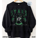 Dallas Sweatshirt Crewneck, Vintage Stars shirt, Dallas Hockeys' Fan shirt, Hockeys' Tee, Stars Sweatshirt
