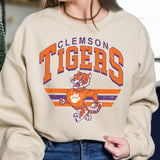 Clemson Tigers Vintage Football NCAA Sweatshirt, Vintage Sweatshirt NCAA, Classic Sport Sweatshirt, Gifts For Football Fan Sport
