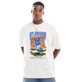 Amon Ra St.Brown Planet Euphoria Football T-Shirt Cotton Short-sleeve Retro Streetwear Tshirt Menswear Top Shortsleeve Underwear