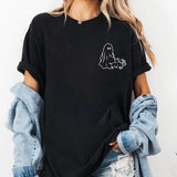 Cute Ghost Dog Shirt, Halloween Party Shirt, Dachshund Halloween Clothing, Fall Graphic Tee, Autumn Shirt, Spooky Season, Weiner Dog