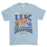 1996 NCAA Championship Kentucky Wildcats T-Shirt, graphic vintage sports tees for men Style001
