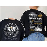 Basgiath War College 2-Sided Sweatshirt, Fourth Wing Shirts, The Empyrean Series, Violet Sorrengail Fantasy Book Shirt, Fourth Wing Merch, Bookish Mer