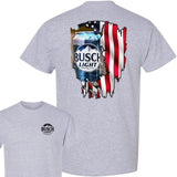 Busch Light Logo Flag T-Shirt, Summer T-Shirt, Full Color T-Shirt, Unisex T-Shirt, For Men, For Women, Gift For All Style001