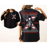 Custom Year GenX Skull T-shirt, Est.1973 GenX Skull 2 Side Shirt, Vintage 90s GenX 1965-1980 Shirt