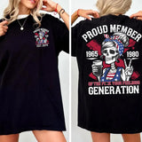 Customize Gen X T-Shirt Proud Members Raised On Hose Water Neglect, Vintage Humor, Sarcasm Quotes