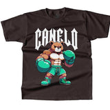 Canelo Tedy Bear Shirt, Saul Canelo Alvarez Boxing Bear Short Sleeve T-Shirt All Sizes Classic Cotton Fabric Menswear