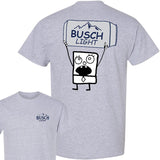Busch Light Beer Doodlebob T-shirt, Doodlebob Shirt, Busch Light Beer Shirt, Double Sided Graphic Printed Unisex Classic Comfort Cotton T-Shirts in al
