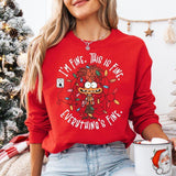 Anxiety Christmas Light Shirt, I'm Fine This Is Fine Everything Is Fine Christmas Light Sweatshirt, Funny Christmas Gift, Inside Out Shirt