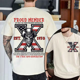 Custom Year Est.1973 GenX Shirt, GenX Skull 2 Side T-shirt, Vintage 90s GenX 1965-1980 Shirt Style001