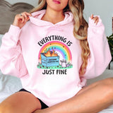 Dumpster Fire Raccoon- Unisex Crewneck Sweatshirt - Print is Sublimation, Funny Tee, Funny Apparel, Gift Idea, Relaxed Fit, Casual Apparel