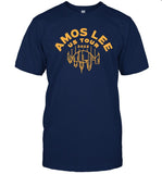 Amos Lee Unisex Navy Tour T-Shirt