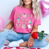 Coquette Bow Teacher Shirt, Pink Bow Aesthetic Shirt, Book Lover Shirt, Girlie Coquette Bow, Bookworm Shirt, School Librarian Shirt Casual Comfort Cot