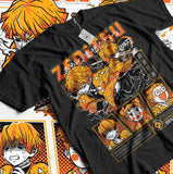 Agatsuma Zenitsu T-Shirt Demon Slayer Kimetsu No Yaiba Movie Halloween Shirt
