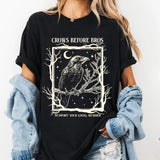 Crows before Bros, Support Your Local Murder, Vintage Halloween Shirt, Crow Lover Gift, Raven Shirt, Withy Vibes, Gothic Shirt