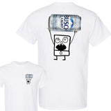 Doodlebob Busch Light Unisex T-shirt, Funny Busch Light 2 Sided Shirt, Cotton Tee, Full Sizes, Full Color, For Men, For Women Style001
