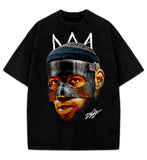 Bron James Mask Masked Bron Basketball Graphic Design King T-Shirt Crewneck Cotton Style001