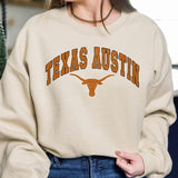12. Texas Longhorns NCAA Vintage Football Sweatshirt, University of Texas Unisex Crewneck Classic Sports Pullover