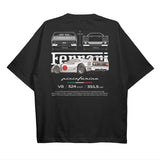 Drive in Style Car-Themed T-Shirts, F40 BluePrint T-Shirt, F40 BluePrint Technical Specs Shirt, Ride the Style, Racing Sport Car Shirt Menswear Top