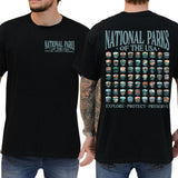 63 National Parks Sweatshirt USA National Parks Shirt 2 Sided, Gift For Men, Love, Athletic, Casual Menswear, Classic Cotton Tshirt