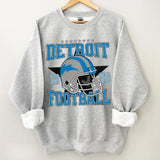 Detroit Football Sweatshirt, Football Crewneck, Retro Detroit, Men and Women, Classic Fit