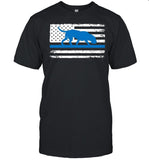 American Flag Bloodhound K9 Police Thin Blue shirt_1