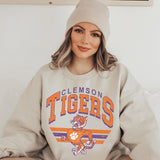 41. Clemson Tigers Vintage NCAA Football Sweatshirt, Sports Team Apparel, Classic Hoodie for Fans and Enthusiasts
