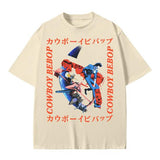 Cowboy Bebop Adult New T-shirt - Character Collage In Kanji Box tshirt Cotton Decoration