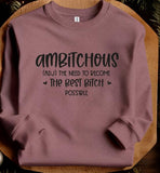 Ambitious Sweatshirt Casual Pullover Hoodie Sweaters