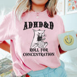 ADHD DnD Cat Shirt, Cat DnD Shirt, Mental Health DM Gift, TTRPG Hoodie, Role Play Tee, Funny Dragon Unisex Tee, Game Masters, Gamer D&D Sweatshirt, Du