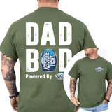 Dad Bod Powered By Keystone Light T-shirt 2-Sided, Men's Beer Drink Tee, Drinking Shirt, Funny Drink Tee for Daddy, Casual Classic Cotton Menswear