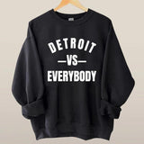 Detroit Vs Everybody Sweatshirt, Vintage Style Detroit Football shirt, Game Day Pullover, Sunday Football