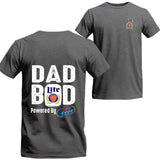 Dad Bod Powered By Miller Lite 2 Sides T-shirt, Miller Lite Short Sleeve Tee, Unisex Shirt, Menswear Top, beer shirt, drinking shirt, Clothes seasons