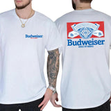 Budweiser beer retro logo and design t-shirt, high-quality material, fashion forward Style001