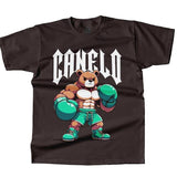 Canelo Tedy Bear Shirt, Saul Canelo Alvarez Boxing Bear Short Sleeve T-Shirt All Sizes Classic Cotton Fabric Menswear