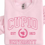 Cupid University Sweatshirt, Cute Valentine's Day Shirt, Funny College Sweatshirt, Love Crewneck Sweatshirt, Cupid Sweater