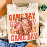 Coquette Basketball Sweatshirt, Basketball Bow Tee, Basketball mom, Game Day, Retro Basketball Shirt, Fall Basketball Game Day Season, Full Sizes, Ful