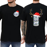 Christmas Deer Busch Light 2-Sided Shirt, Funny Men's Beer Drinking Tee, Drink Tops for Men, Christmas Drinker Tshirt, Classic Cotton Casual Menswear Style001