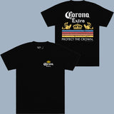 Corona Protect The Crown Graphic T-shirt - 2 Side - One Style Fits All - Colorful Range - Find Your Perfect Fit - Multiple Fashion Choices - Gym To St