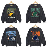 All Team Football Black Color Sweatshirt, Vintage Football Big Words Logo Sweatshirt, Hometown Football Sweatshirt, Vintage Graphic Tees, Football Fan