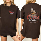 Coors Light Pheasant 2 Sided Shirt, Vintage Pheasant Hunting Graphic Printed Tshirt, Duck Hunt T-shirt, Unisex Hunter Tee, Cotton Casual Womenswear