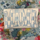 Blue Mama checkered varsity letter Tshirt Sweatshirt