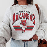 Arkansas Razorbacks Vintage Football NCAA Sweatshirt, Vintage Sweatshirt NCAA, Classic Sport Sweatshirt, Gifts For Football Fan Sport