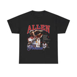 Allen Iverson Vintage T-shirt Heavy Cotton Tee Basketball Streetwear AI Allen Iverson Casual Classic Menswear Retro Top Comfy Day Graphic Smooth Tshirt Shortsleeve