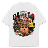 Canelo Alvarez Saul Mexico King Canelo Goat Boxing Vintage Style Graphic Design T-Shirt Crewneck Cotton Style001