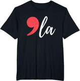 Comma + , La Vote K4m4la For Presi.d.en.t 2024 Elec.t.io.n T-Shirt girl power Casual Collar Comfort Cotton Fabric Sleeve
