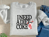 Diet Coke Sweatshirt Hoodie T Shirt, I Need A Diet Coke, Diet Coke Shirt, Soda Lover Shirt, Coke Lover Sweater, Trending, Bestseller, Soft Girl, Diet,