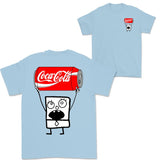 Doodlebob Coca Cola 2 Sided T-Shirt, Funny Drinking T-Shirt, Summer T-Shirt, Full Color T-Shirt, Unisex T-Shirt, For Men, For Women, Gift For All Mens