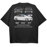 Drive in Style Car-Themed T-Shirts, F80 M3 Black T-Shirt, F80 M3 Technical Specs T-Shirt, Racing Shirt, Sport Car Shirt Menswear Top Menswear Top