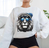 Detroit Football Crewneck Sweatshirt, Football Mascot Lion Shirt, Game Day Shirt, Detroit Lover Gift