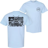 1776 I Plead The 2ND Flag USA Tee for Men and Women - Classic 100% Cotton Shirt - Top Menswear Collar